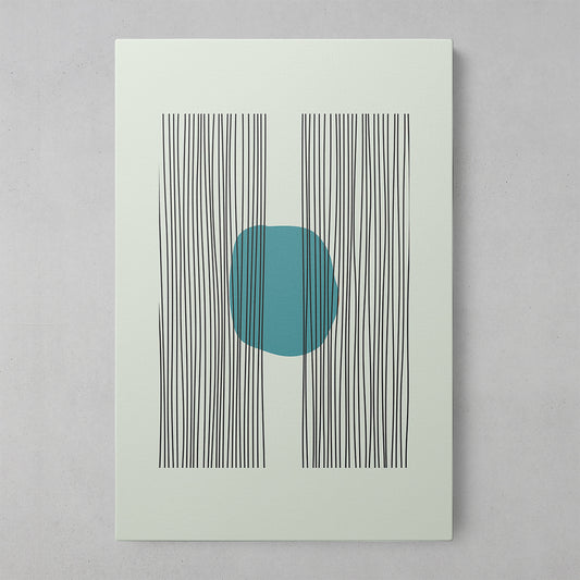 Nocturnal Whispers: Black and Blue Abstract Canvas Art