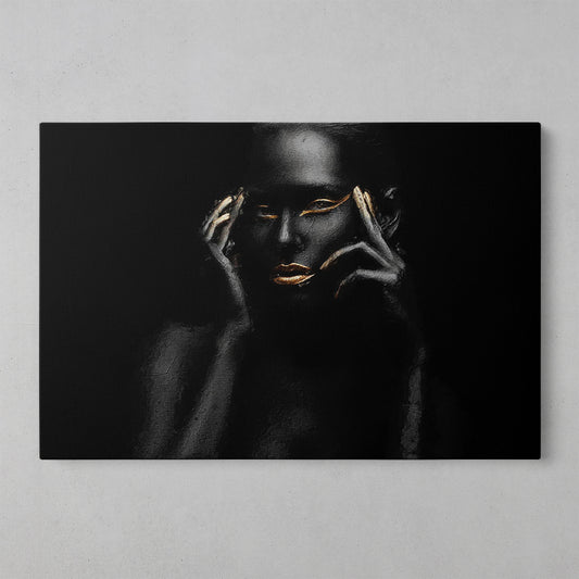 Midnight Elegance: Black Skin Art Print