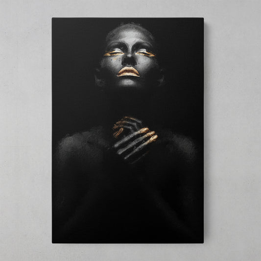 Chic Black Skin Art Print