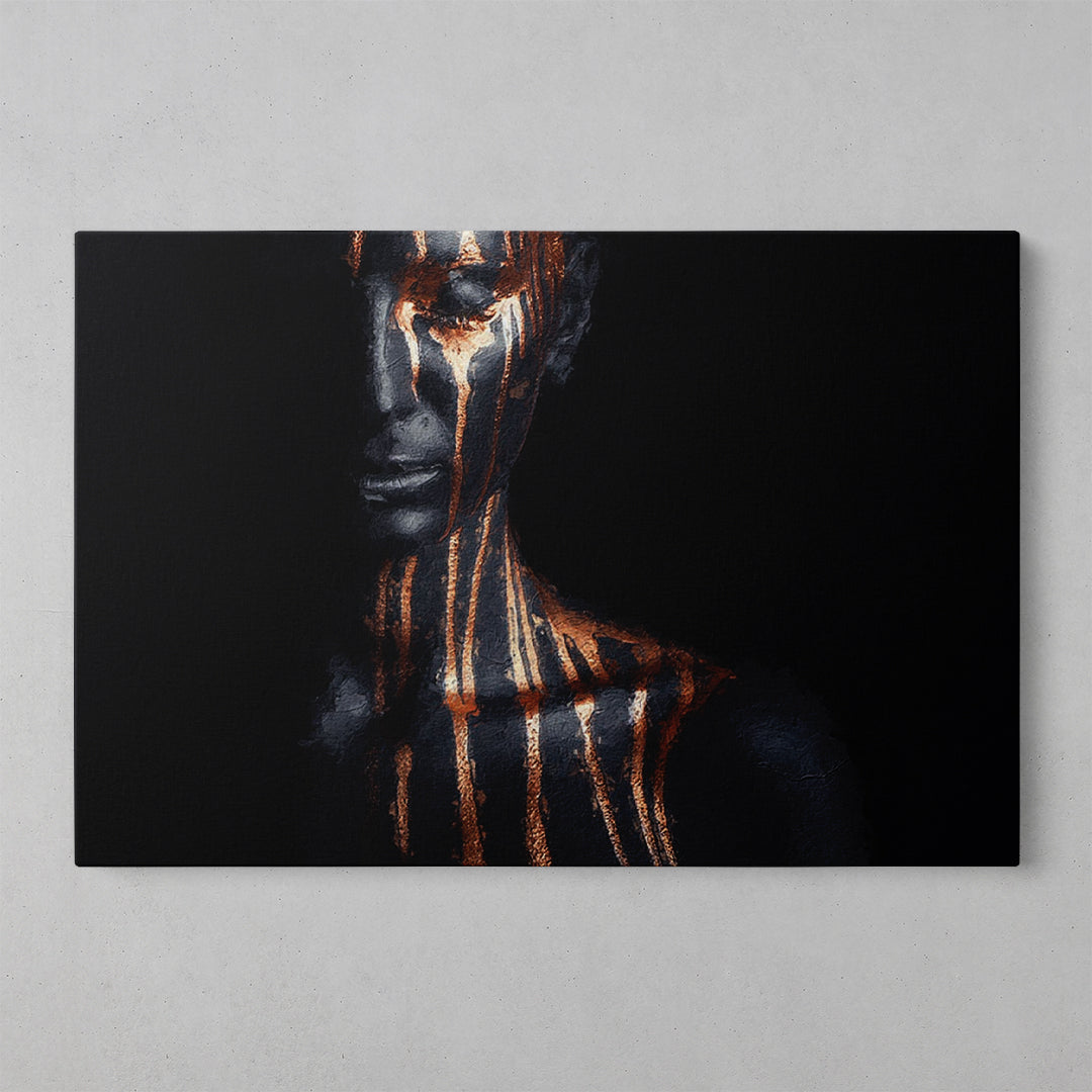 Midnight Elegance: Black Skin Art Print