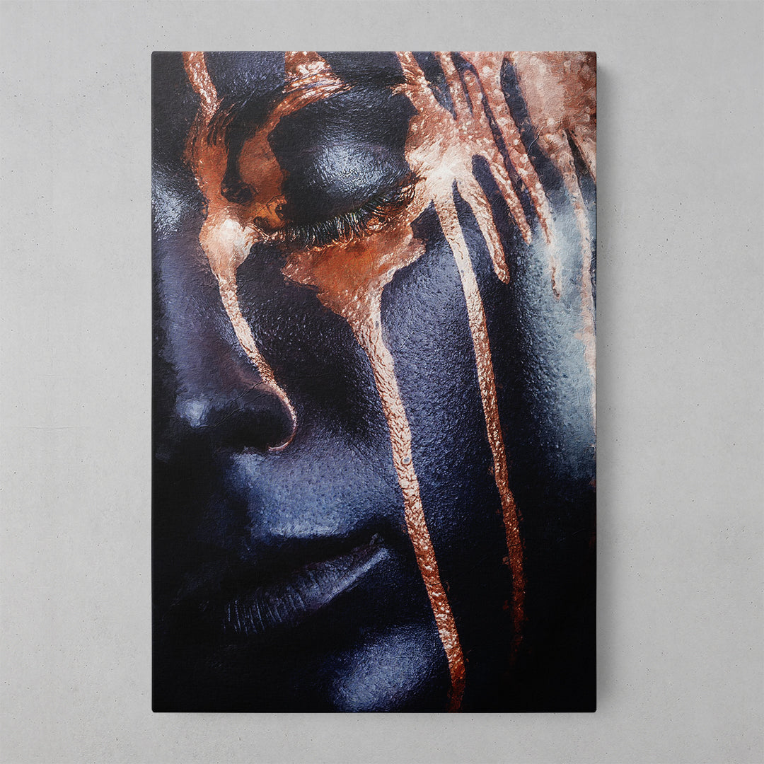 Midnight Elegance: Black Skin Art Print
