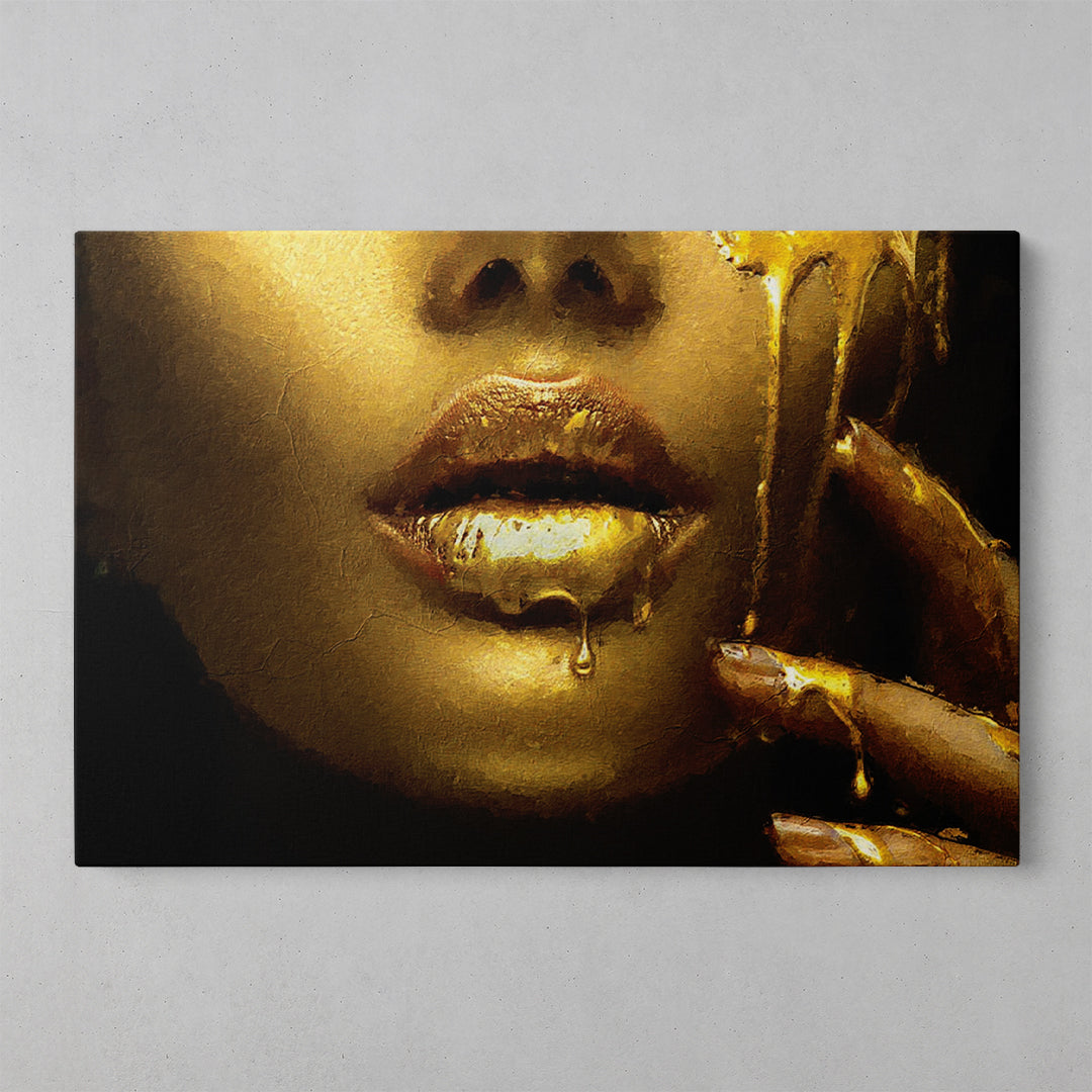 Golden Dreams: A Captivating Canvas Creation