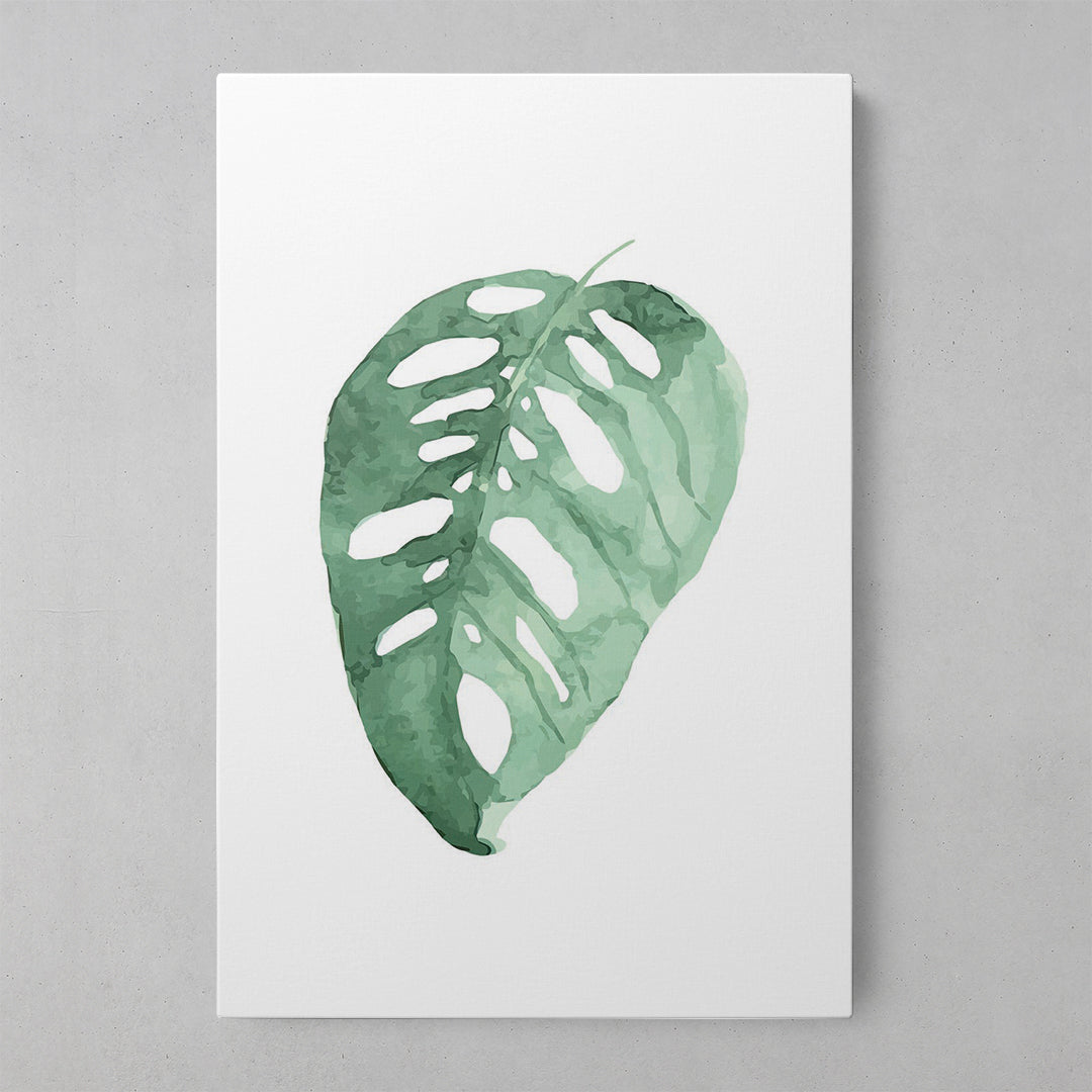 Verdant Vibes: Green Leaf Print Poster