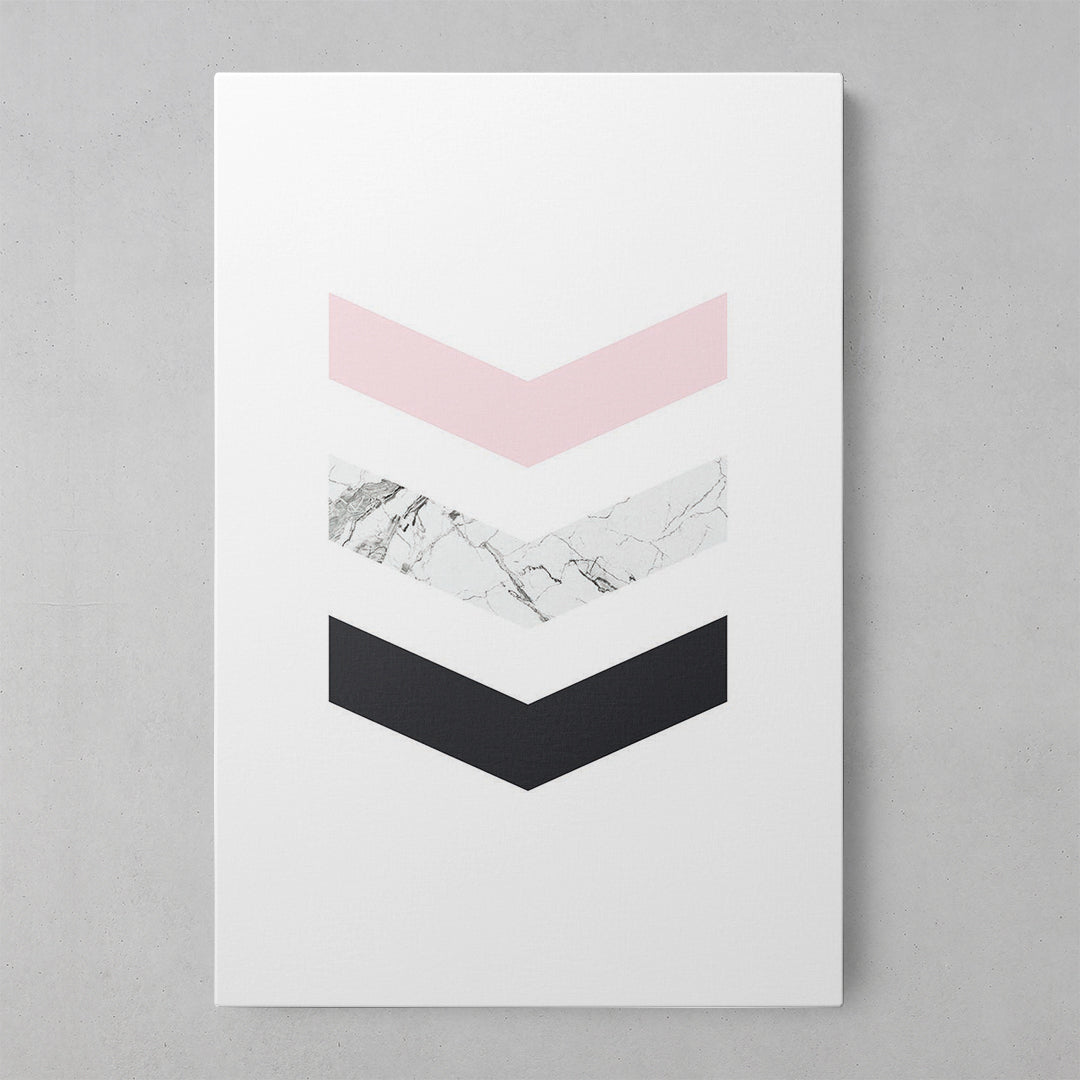 Pink Marble Geometric Elegance Poster
