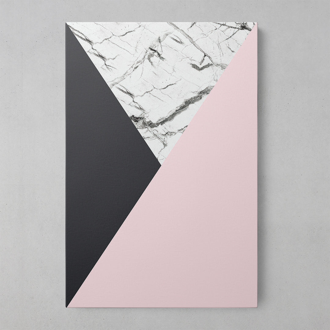 Pink Geometric Marble Elegance