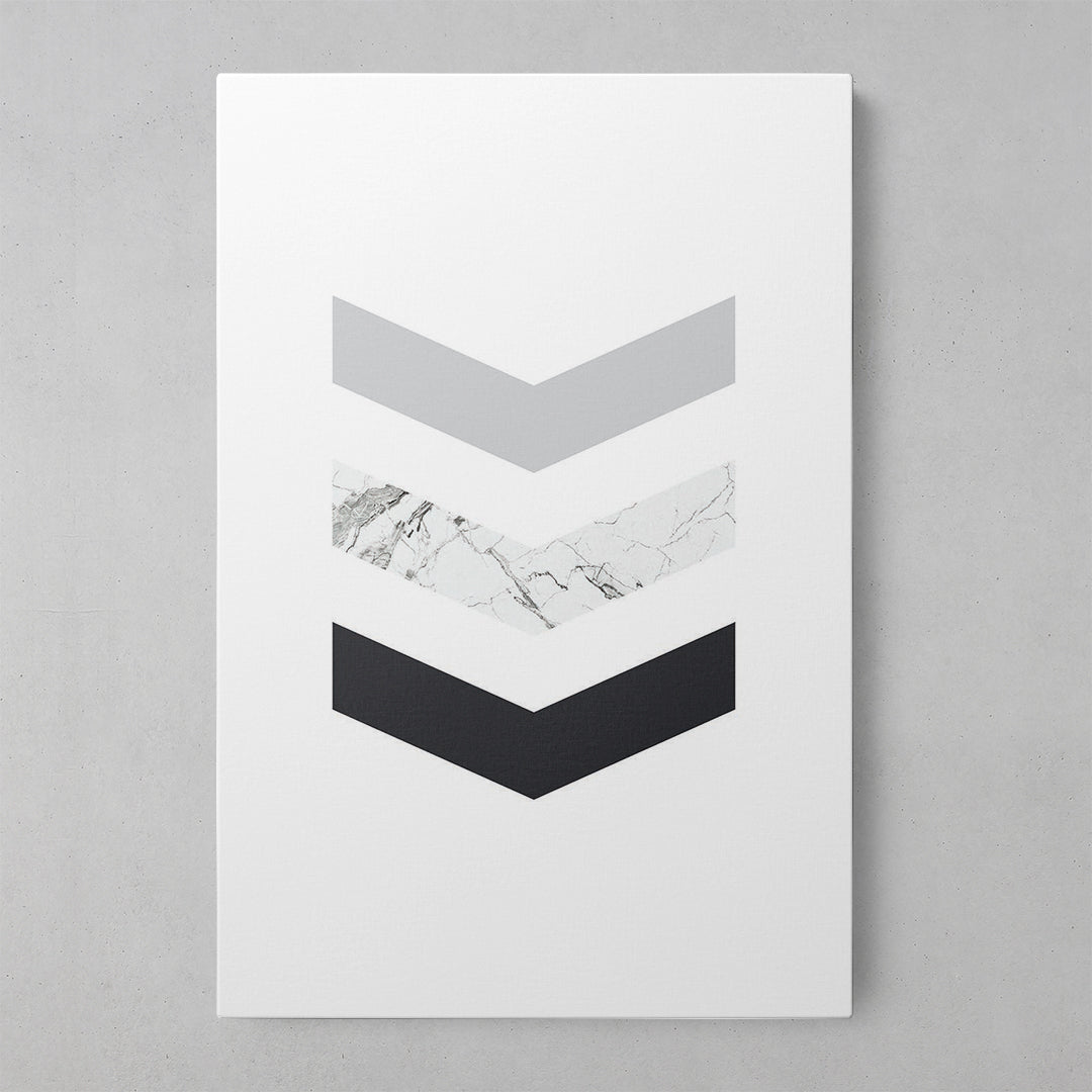 Elegant Grey Geometric Marble Art Print