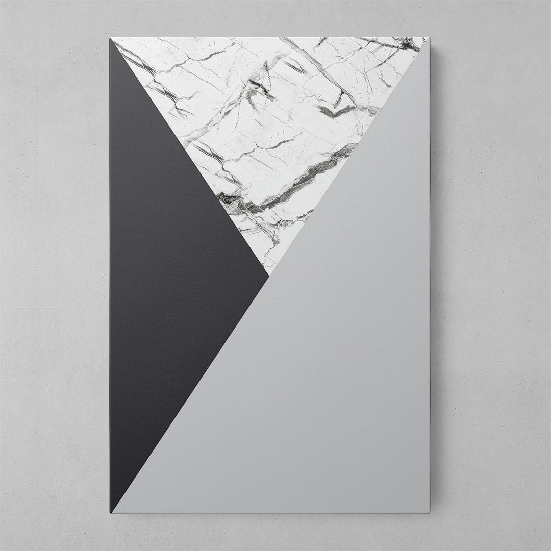 Elegant Grey Geometric Marble Art