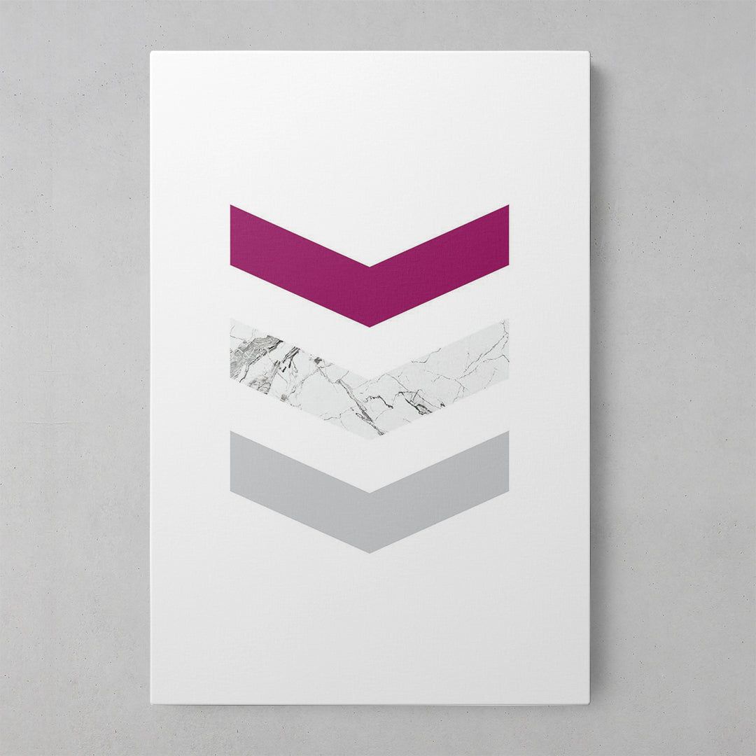Elegant Purple Geometric Marble Art Print