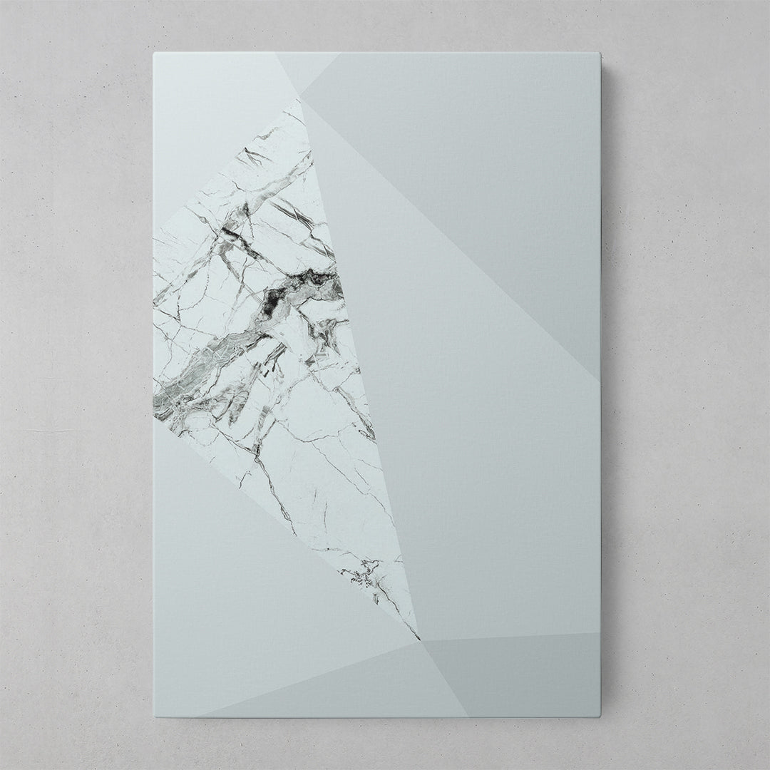 Modern Grey Geometric Marble Art Print