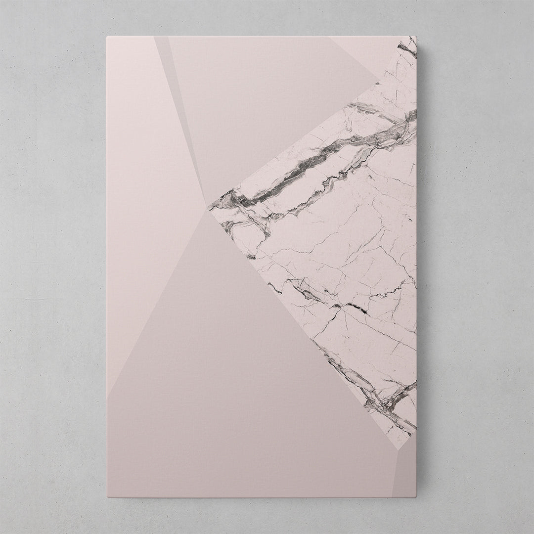 Pink Geometric Marble Art Print