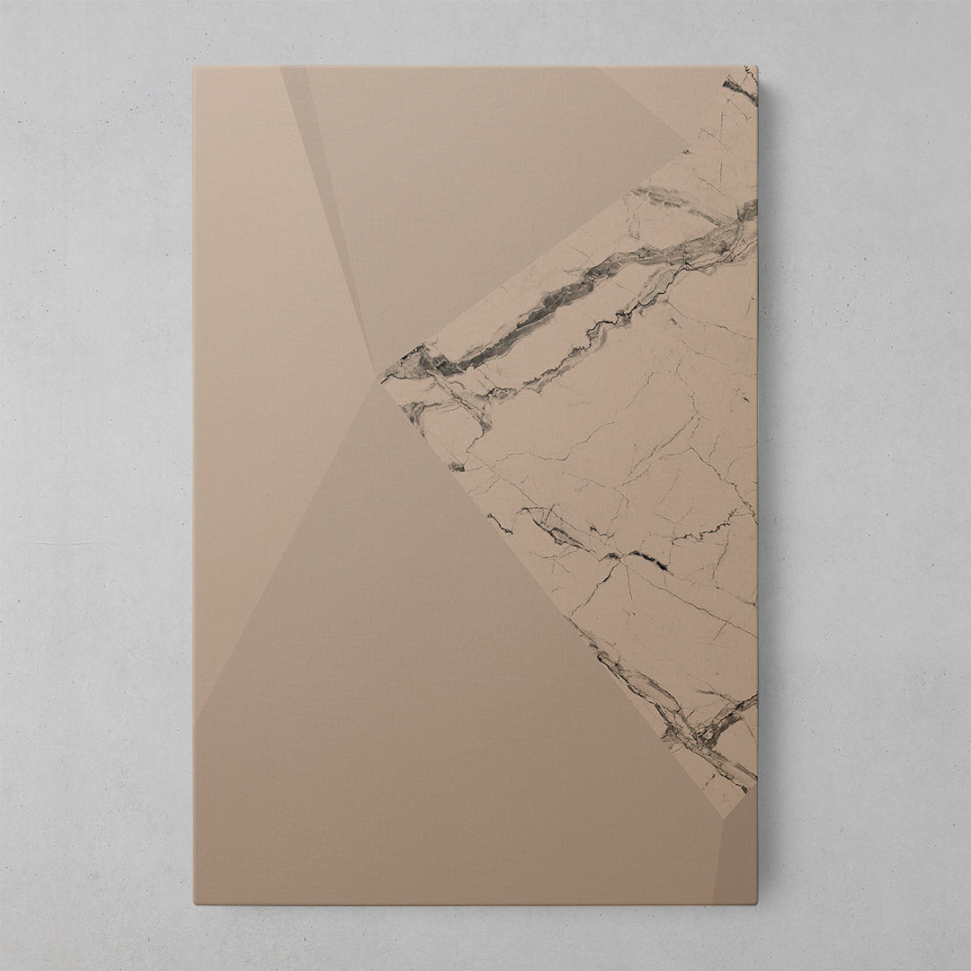 Elegant Brown Geometric Marble Art