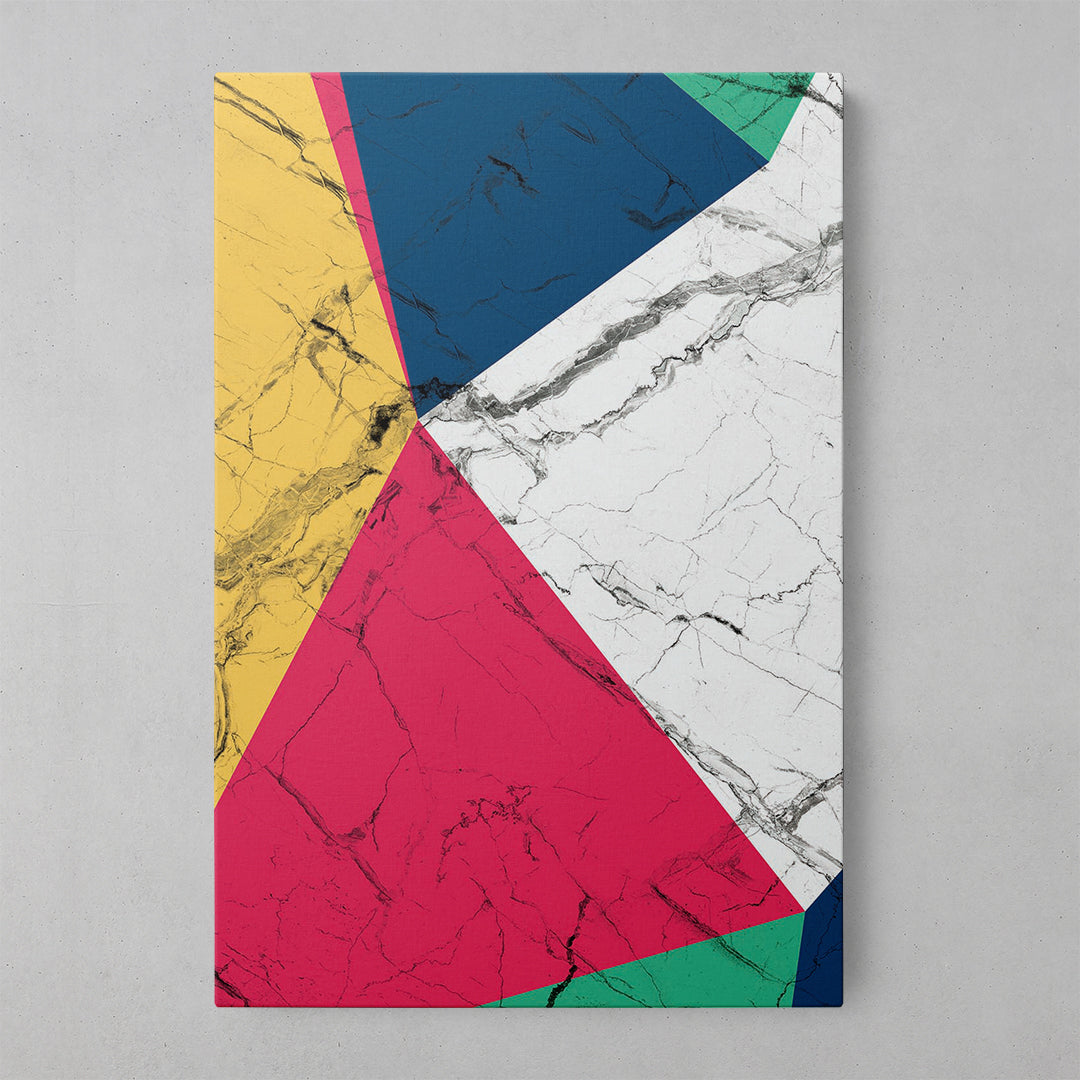 Colorful Geometric Marble Art Print