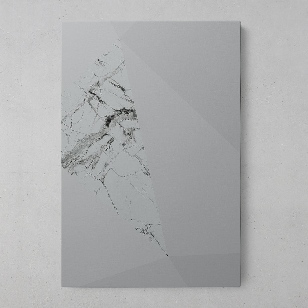 Elegant Grey Geometric Marble Art Print