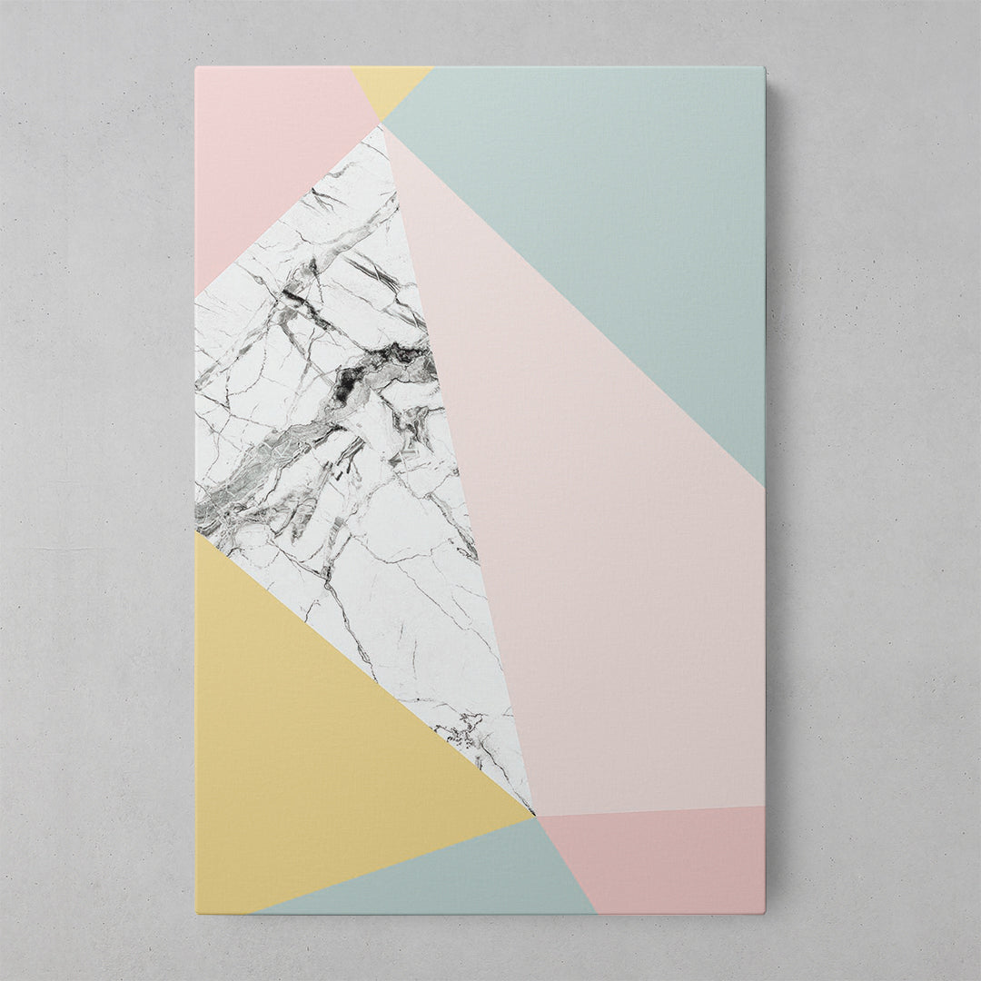 Vibrant Geometric Marble Canvas Art