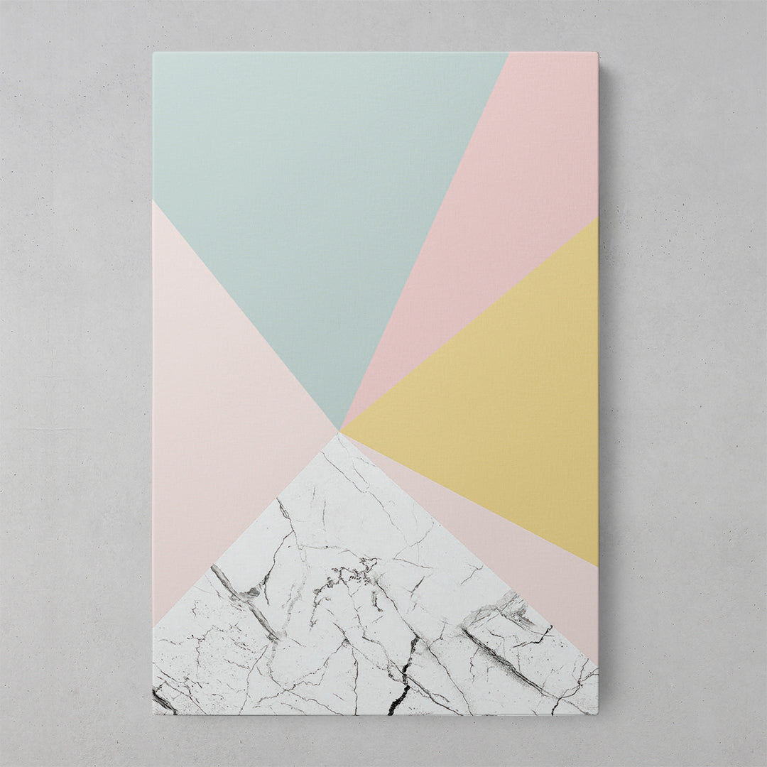 Vibrant Geometric Marble Art Print