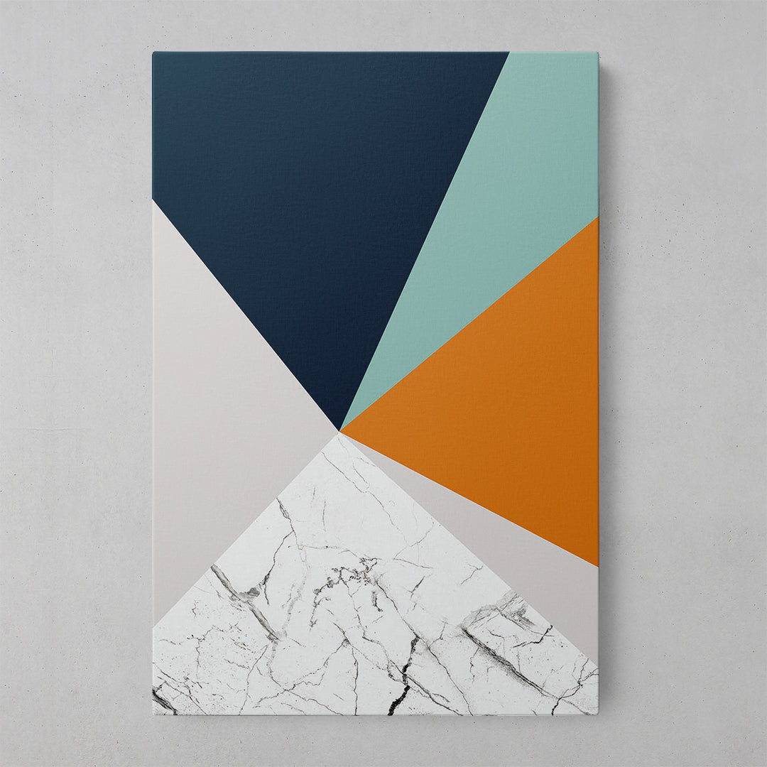 Colorful Geometric Marble Art Print