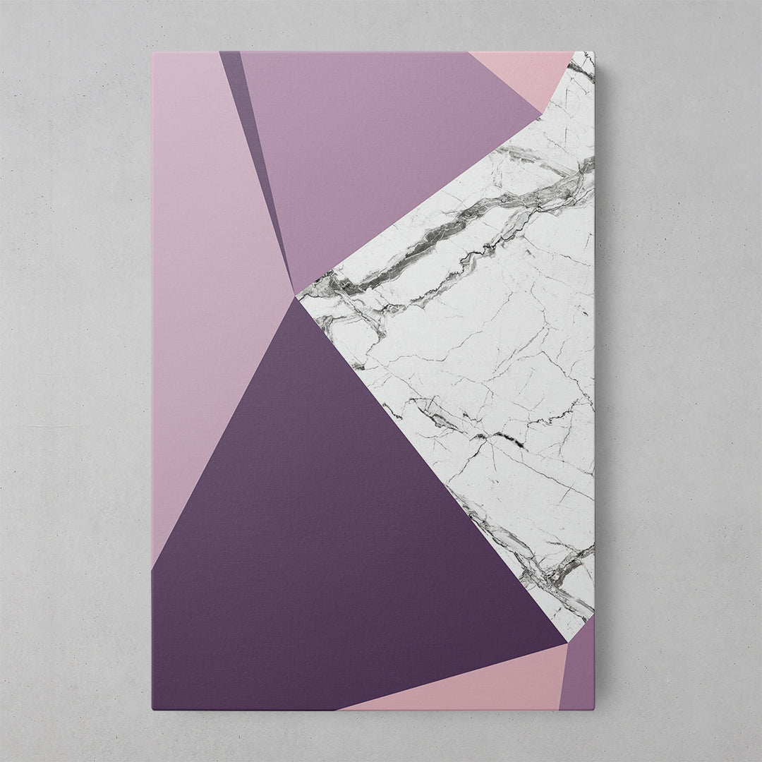 Purple Geometric Marble Art Print