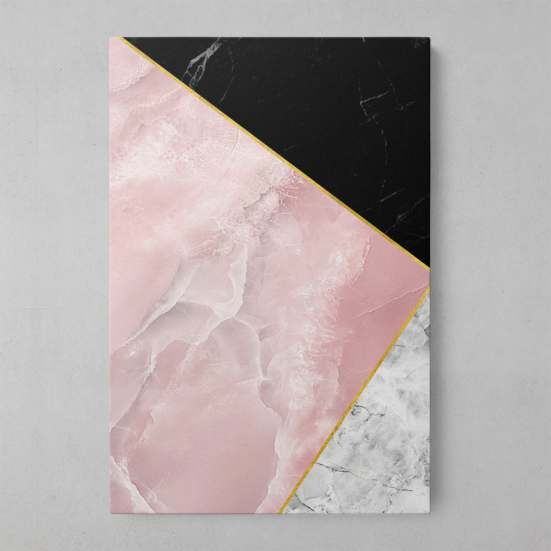Pink Geometric Marble Art Print