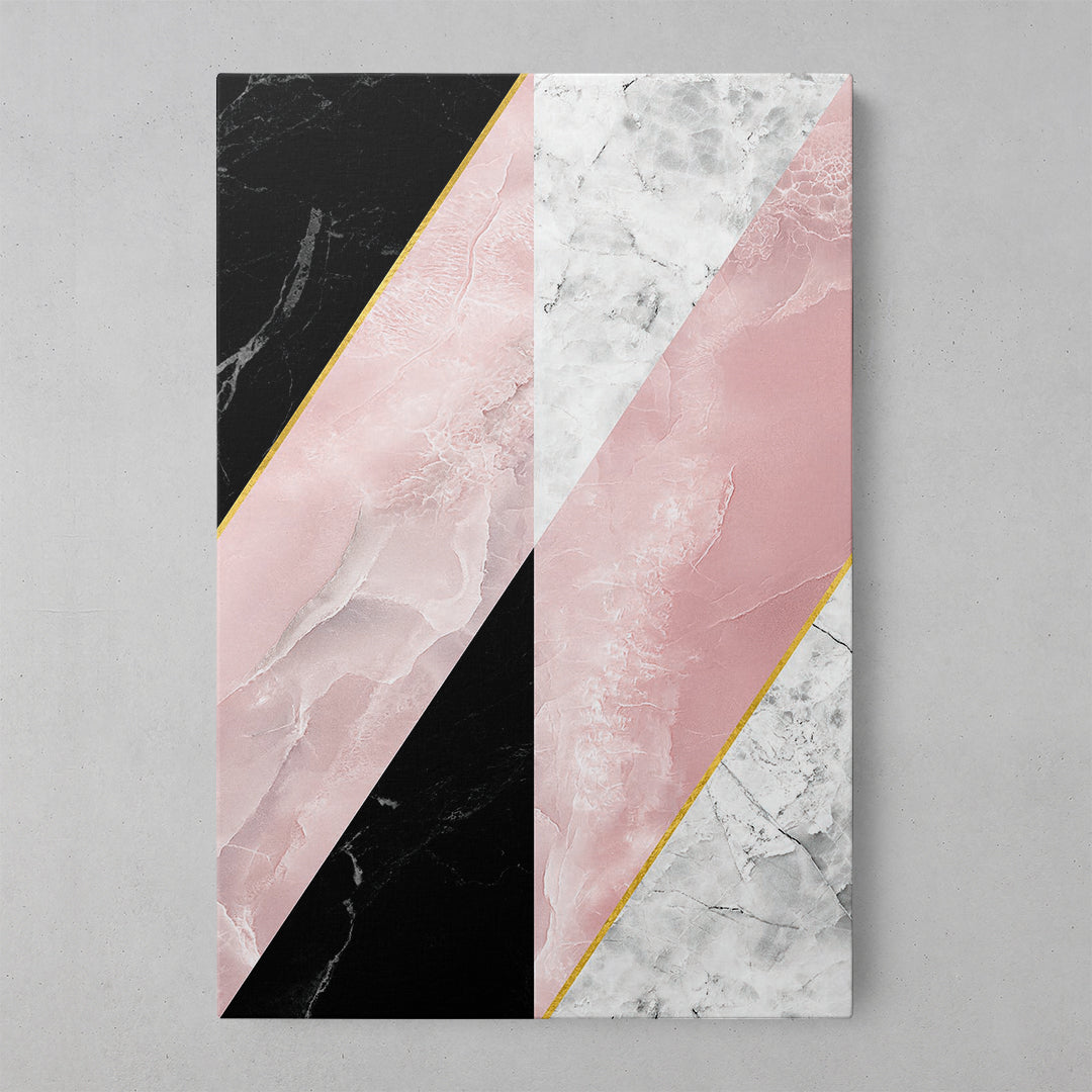 Pink Geometric Marble Art Print