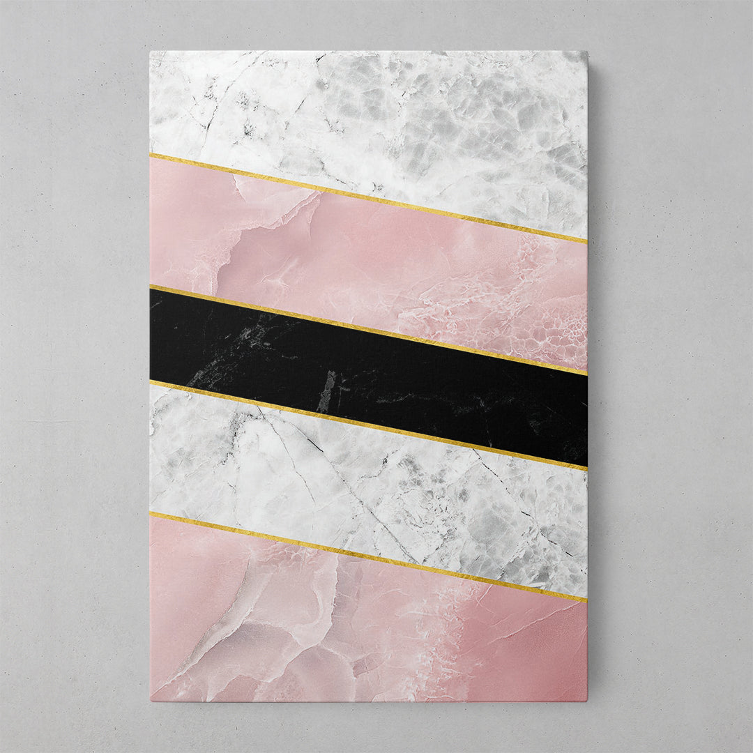 Pink Geometric Marble Wall Art