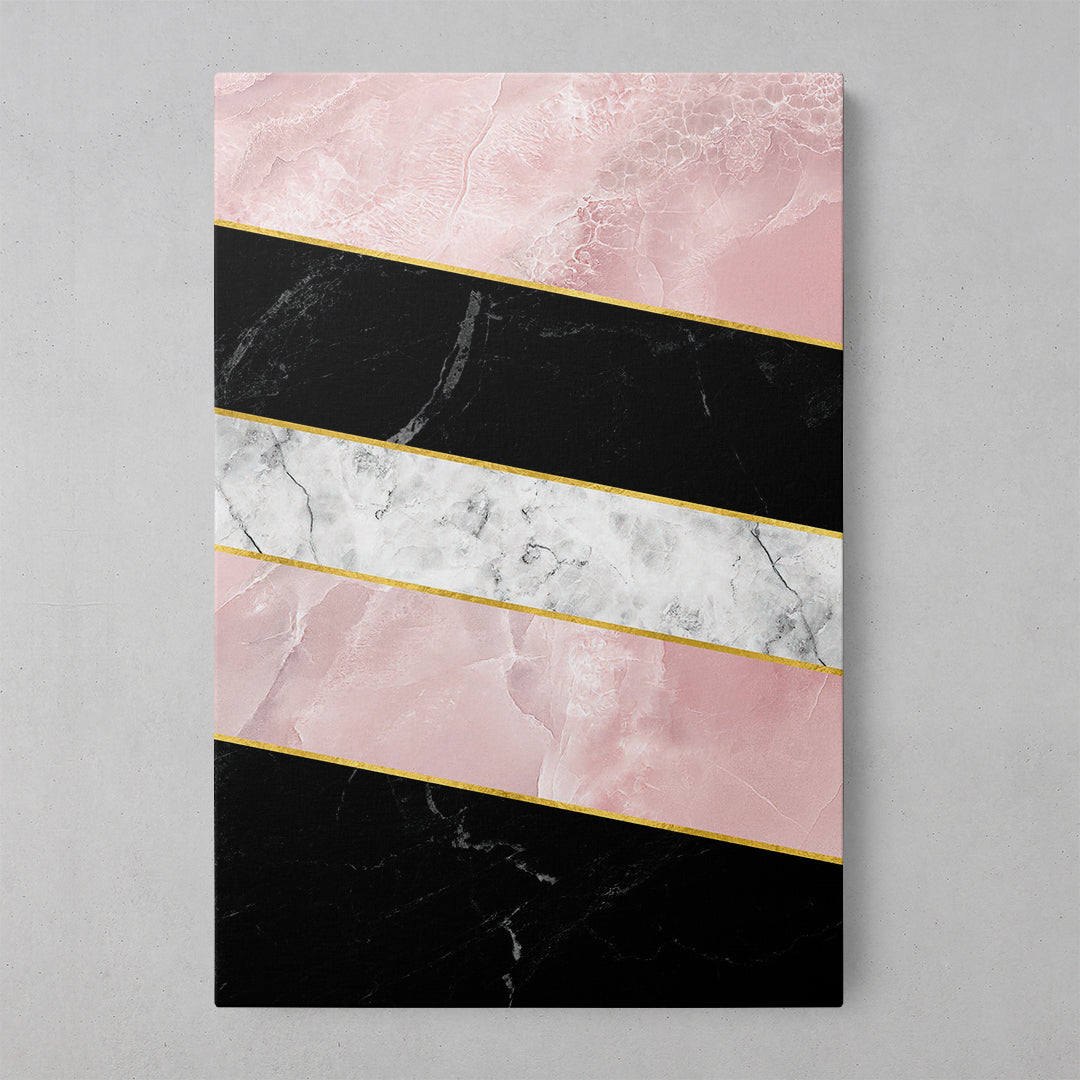 Pink Marble Geometric Bliss