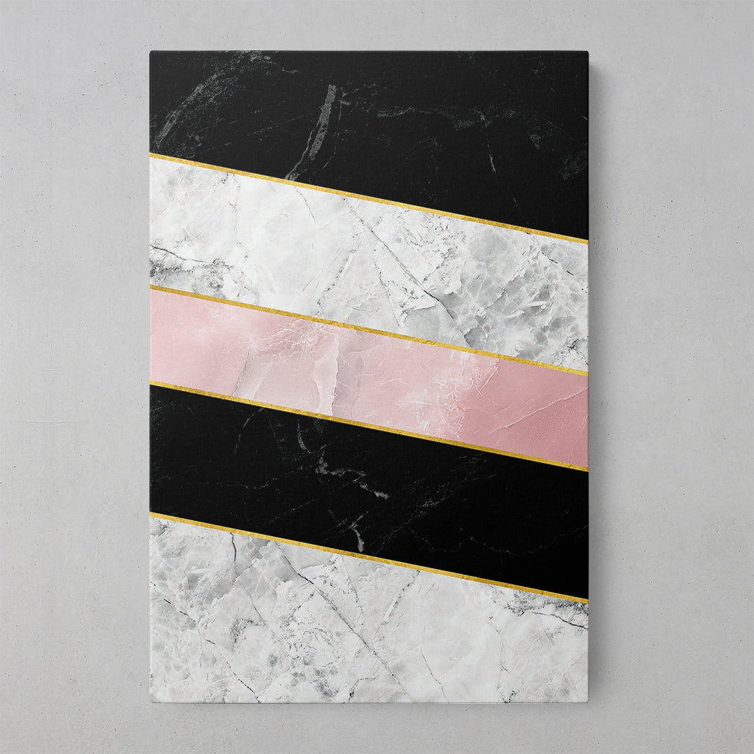 Pink Geometric Marble Art Print