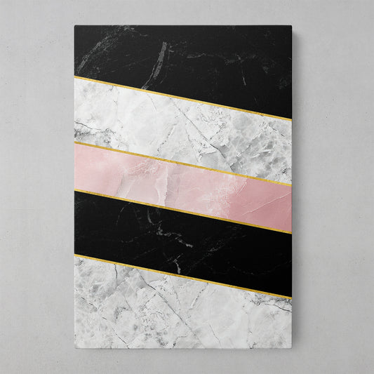 Pink Geometric Marble Art Print