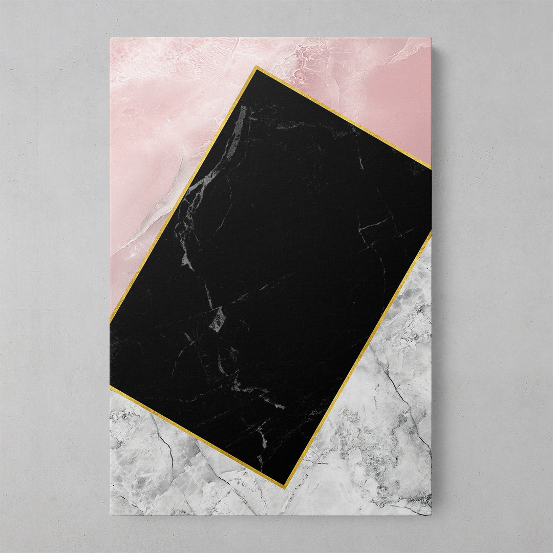 Pink Geometric Marble Art Print