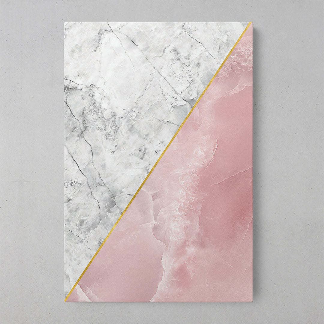 Pink Geometric Marble Art Print