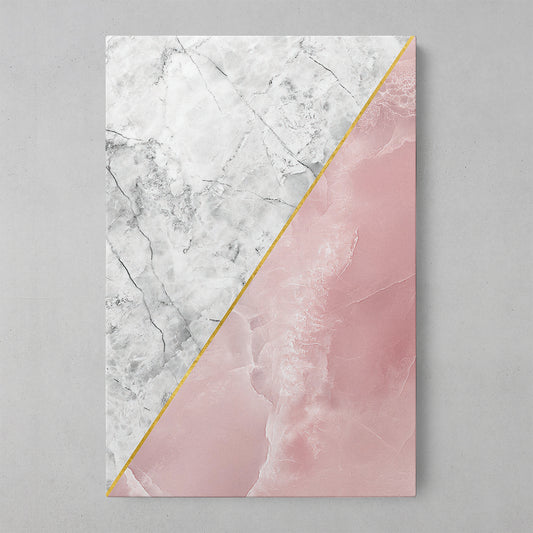 Pink Geometric Marble Art Print