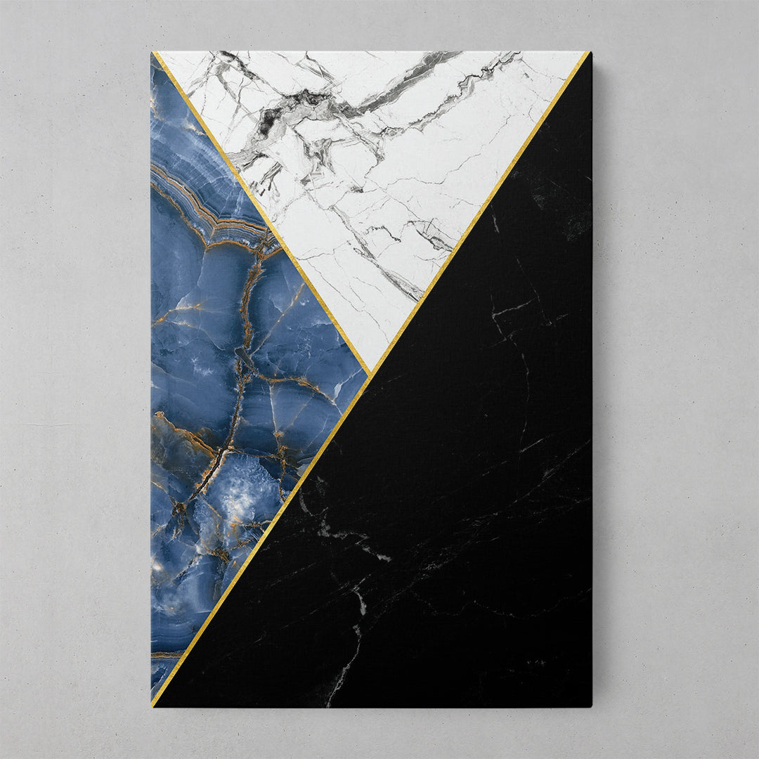 Azure Geometric Marble Art