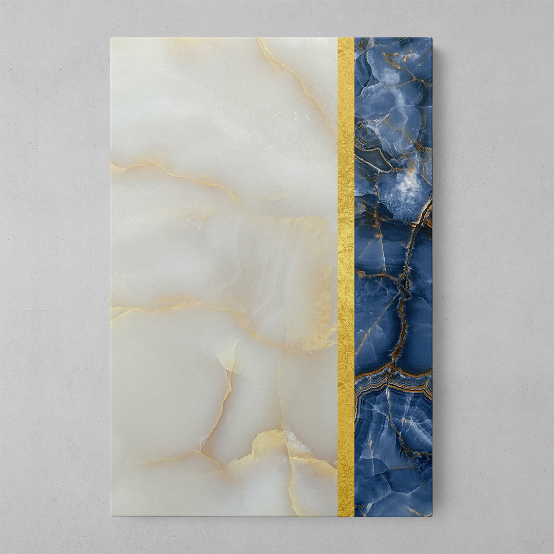 Blue Marble Geometric Art Print