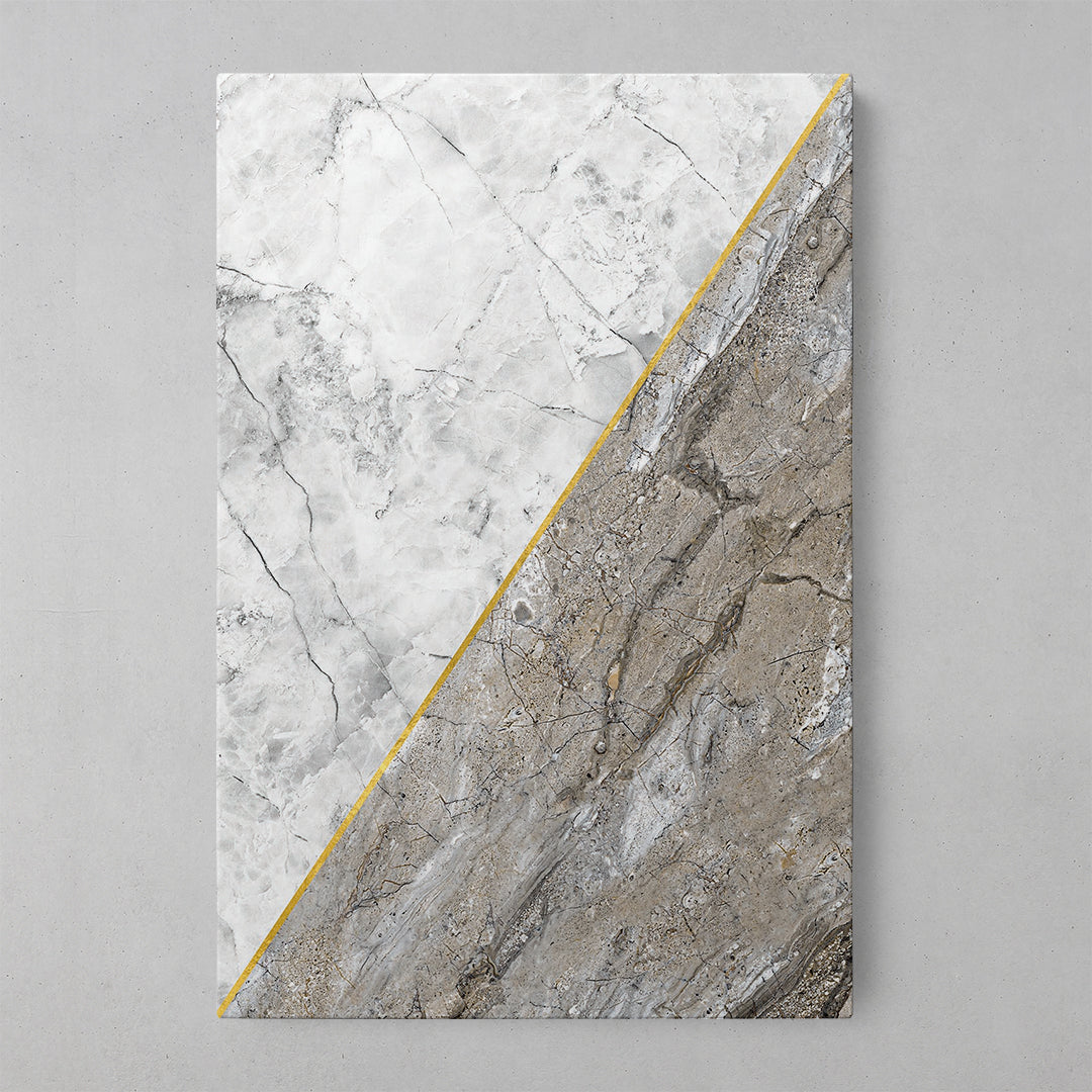Elegant Geometric Marble with Golden Accents