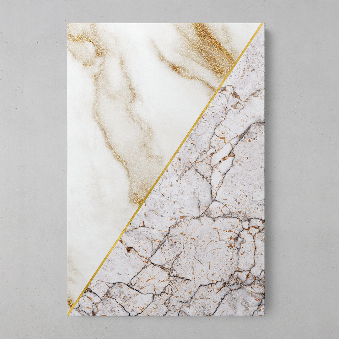Elegant Gold Geometric Marble Art