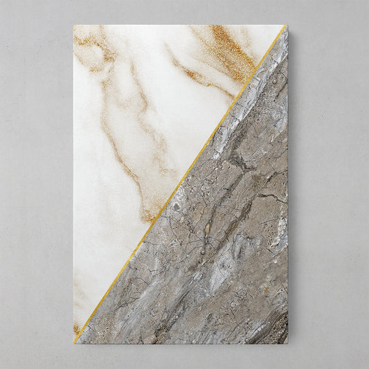 Marble Geometric Elegance with Gold Accents
