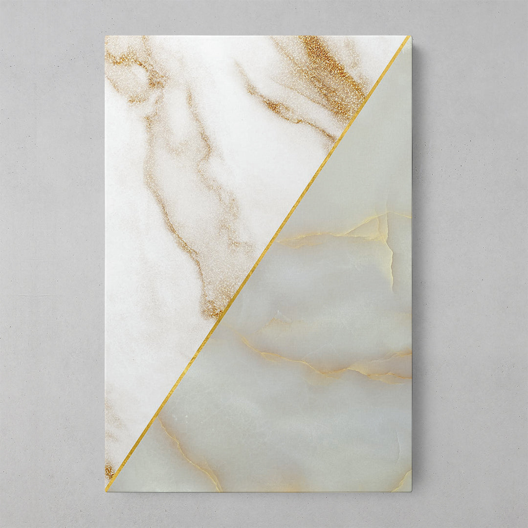 Elegant Geometric Marble with Gold Accents