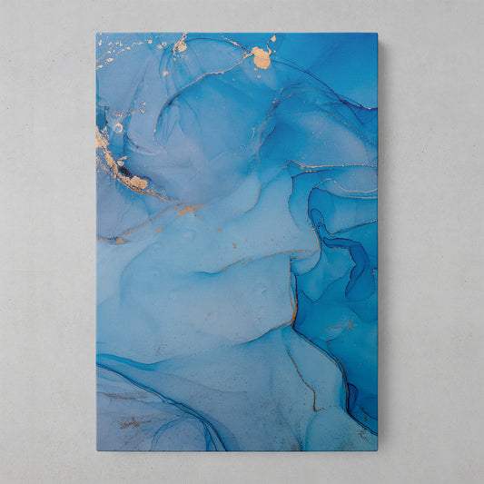 Blue Marble Elegance: afiș imprimat uimitor sau pânză înfășurată