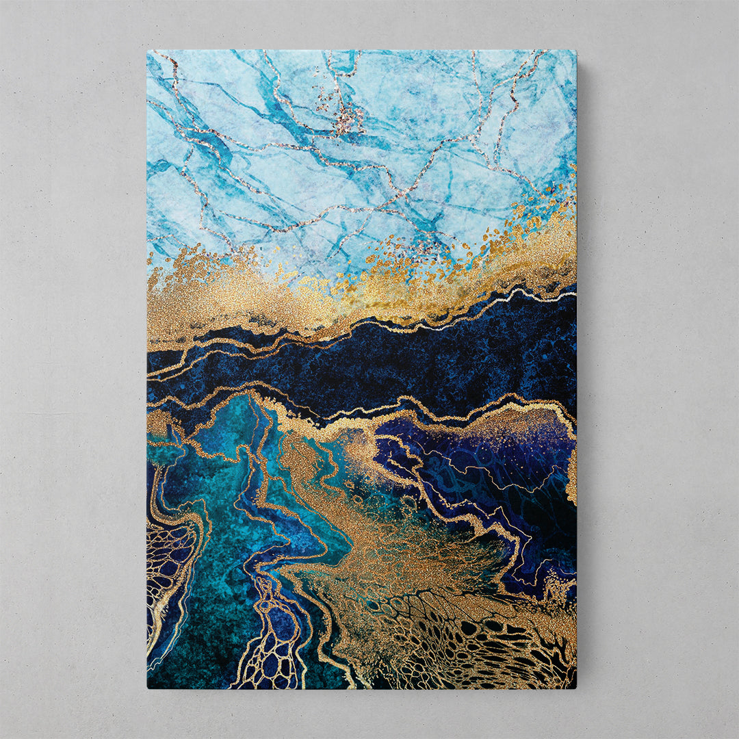 Azure Marble Elegance Poster