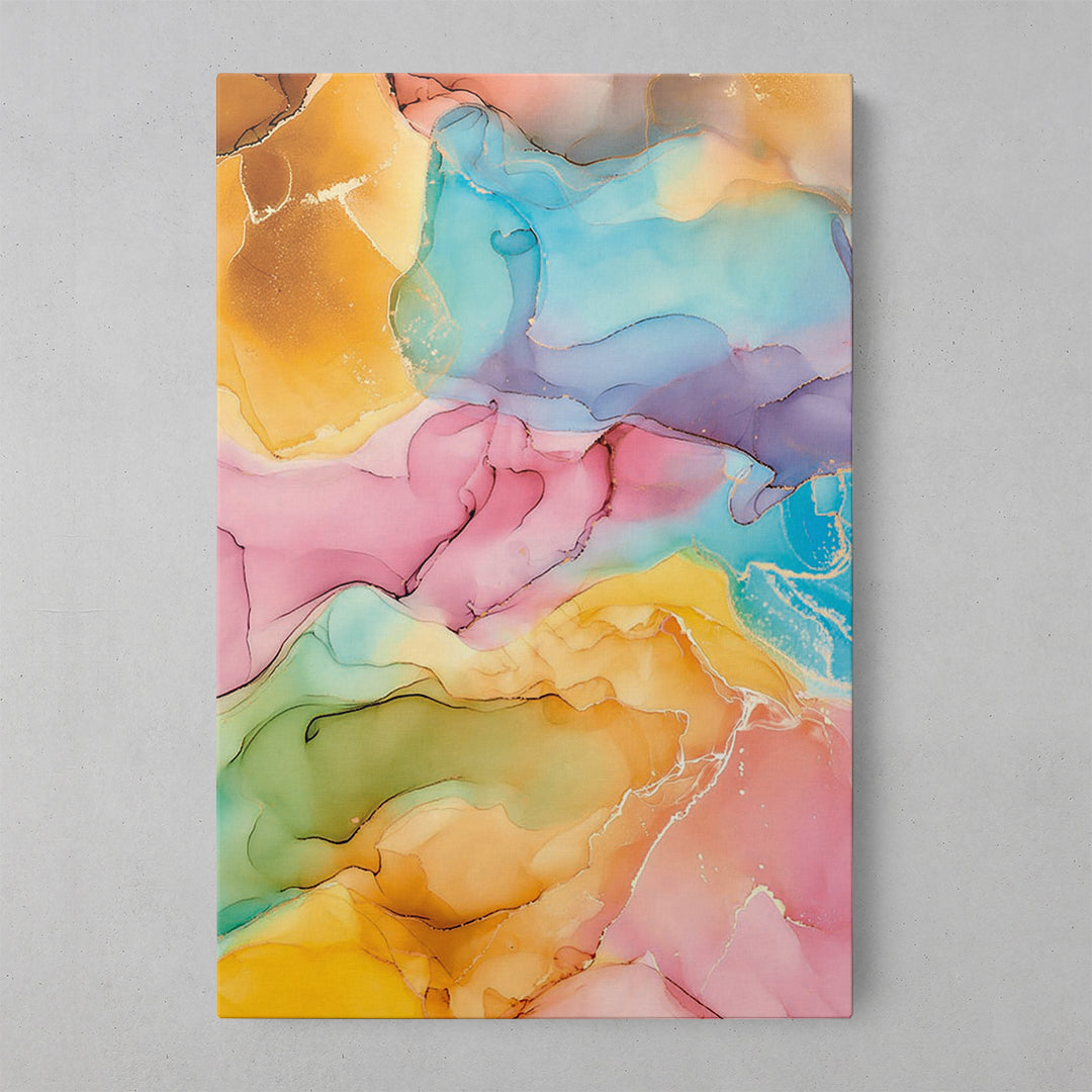 Panza de marmură multicoloră vibrantă Art