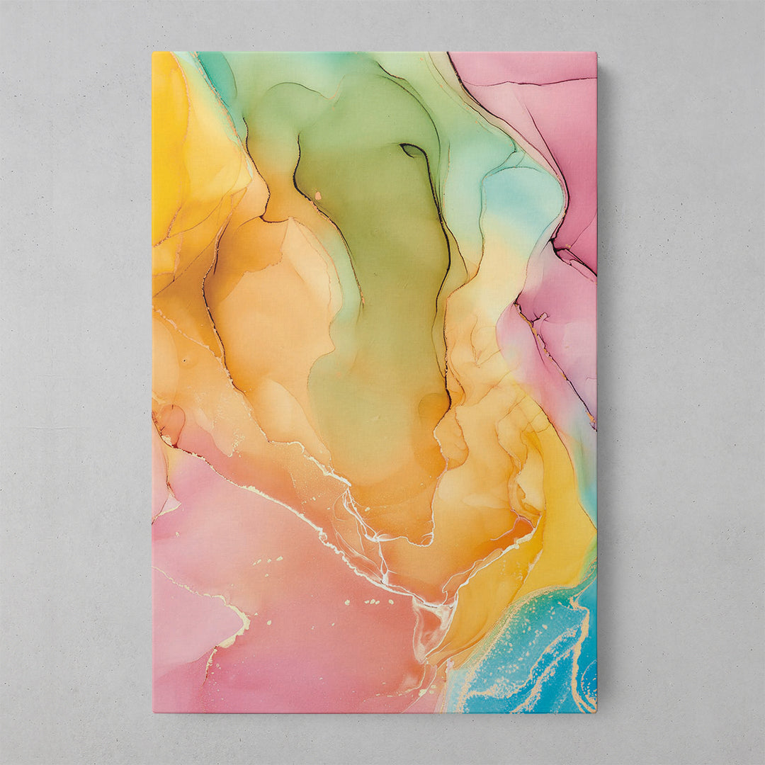 Vibrant Multicolor Marble Art Print