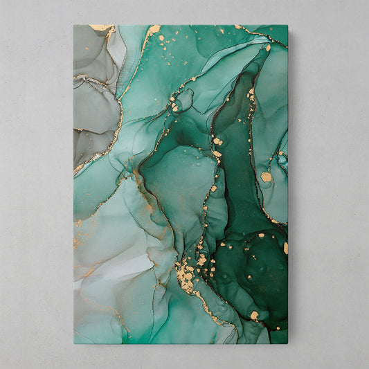 Emerald Veins: Marble-Inspired Wall Art