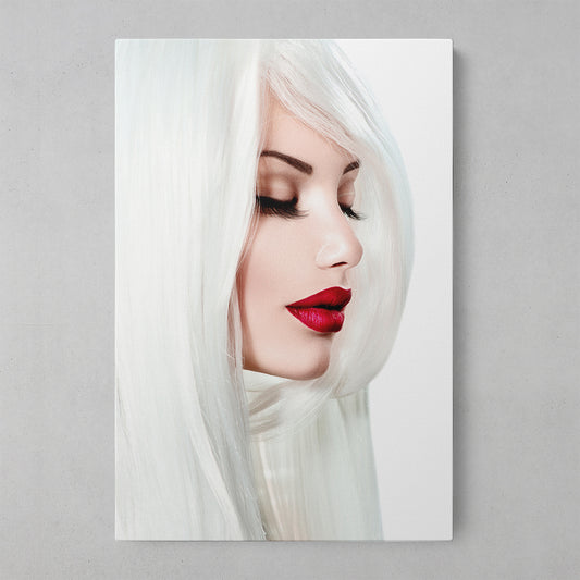 Crimson Allure: Bold Red Lipstick Art Print