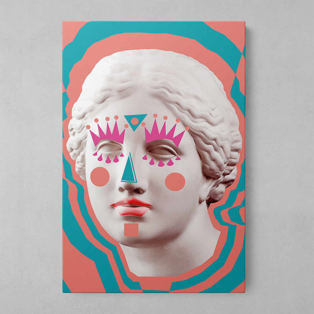 Modern Artistry: Male Portrait Canvas Print