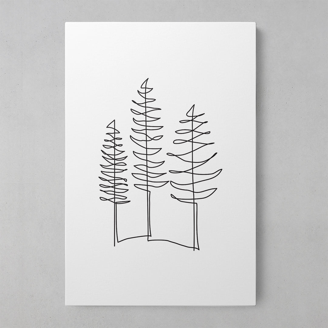Nature's Lines: A Serene Landscape Canvas