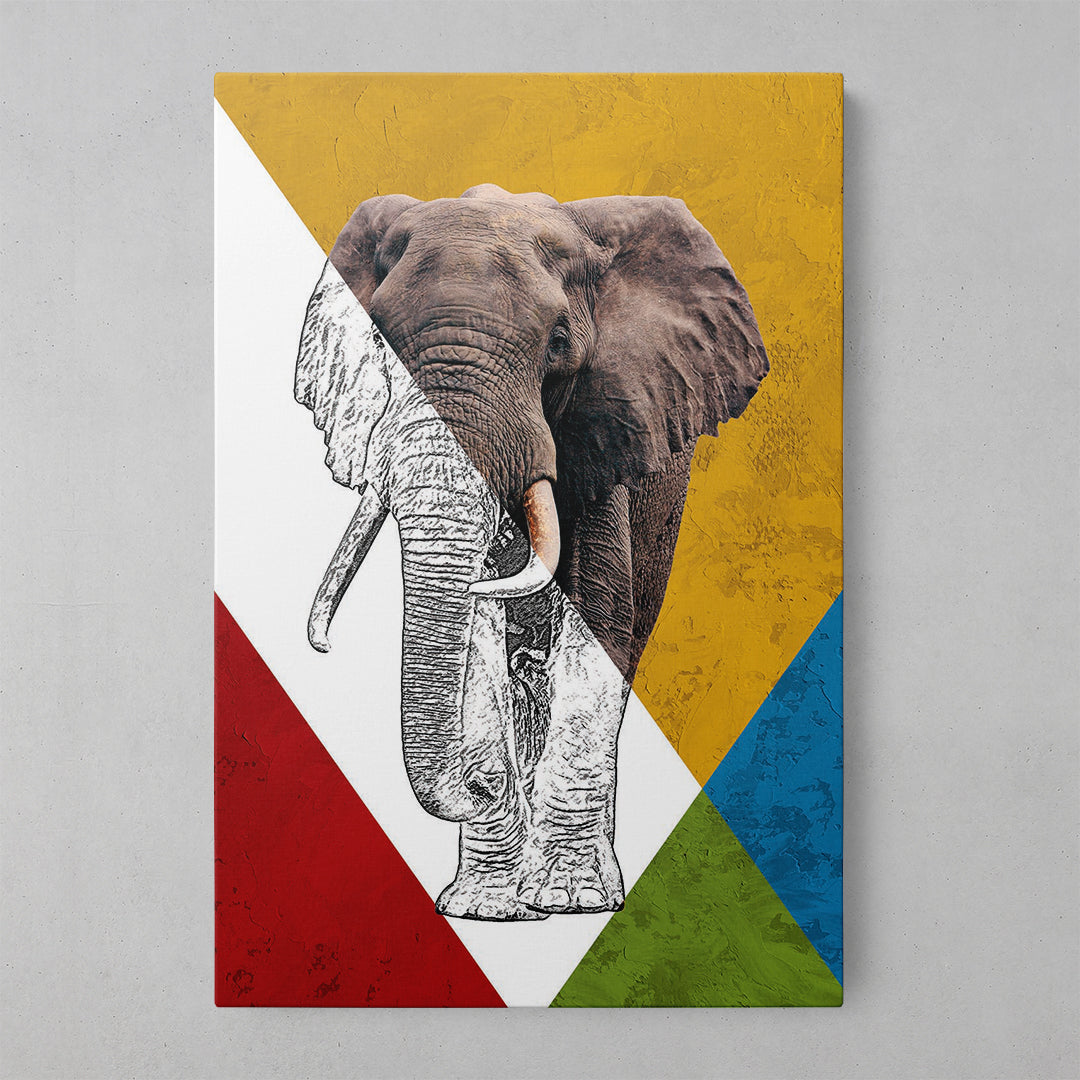 Imprimare artistică elefant vibrant