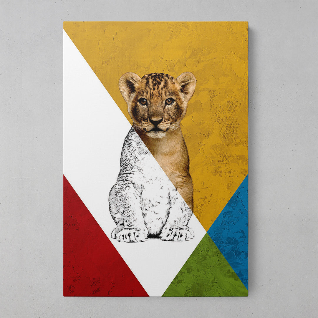 Vibrant Lion Cub Art Print