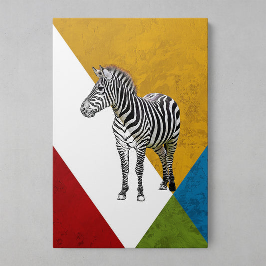 Zebra Wonderland: A Vibrant Animal Art Print