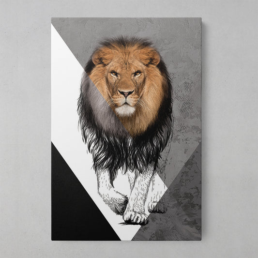 Vibrant Roar: Colorful Lion Art Print