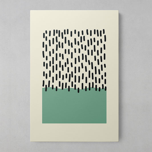 Nocturnal Tides - Enigmatic Black and Blue Canvas Art