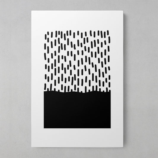 Monochrome Dreams: Abstract Art Canvas Print